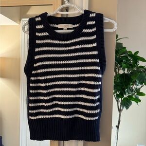 LOFT striped sweater vest